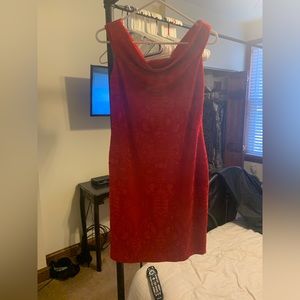 Red party dress